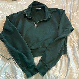 TNA CROP SWEATER GREEN XSMALL GREAT CONDITION